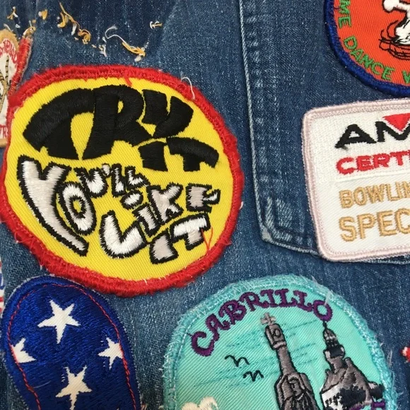 1960’s-1970’s Rare Vintage Patch Jeans - Picture 15 of 17